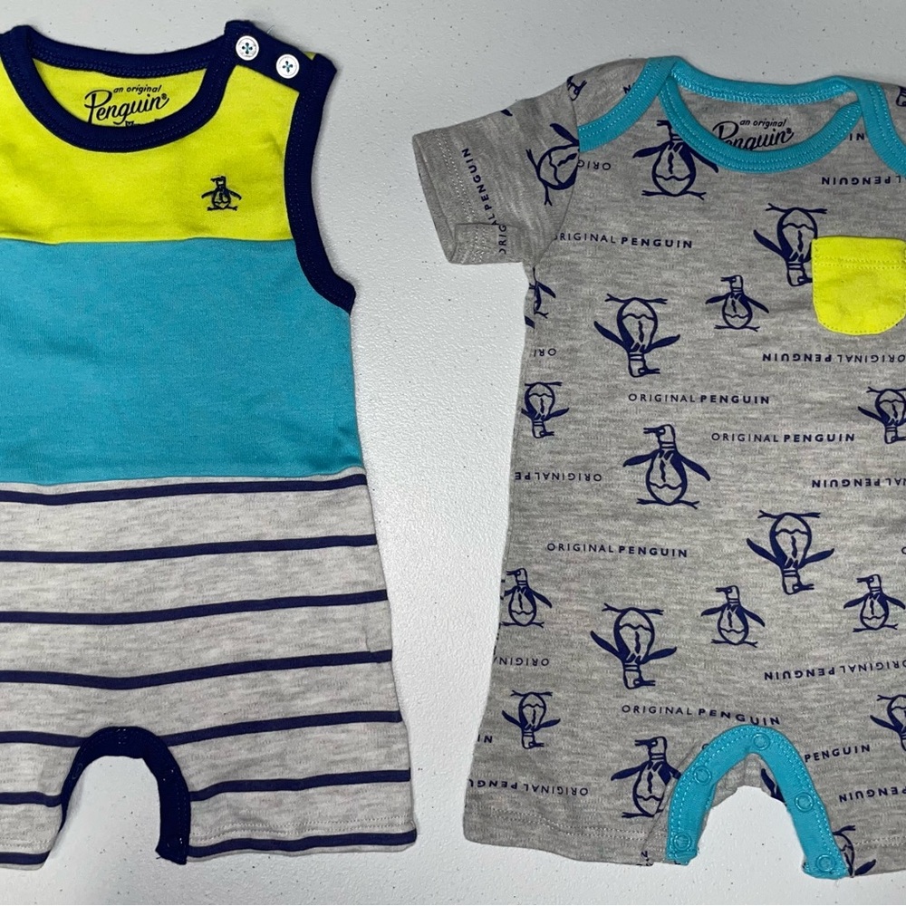 Original Penguin: Baby Rompers/Sleeveless 2 Outfits/Sets (3-6 Months)